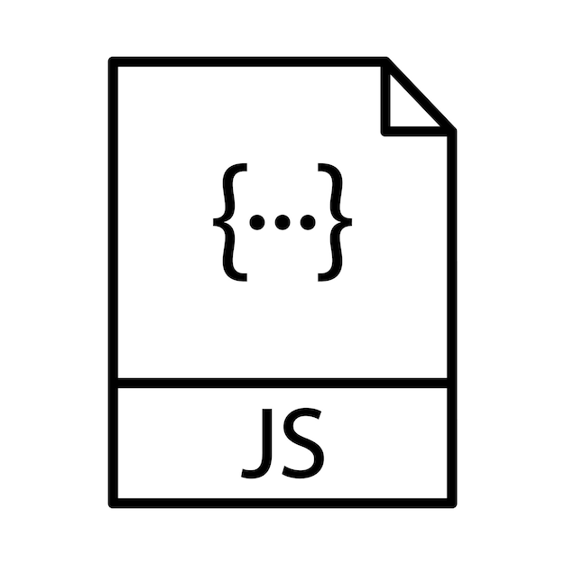 Ilustración de línea de archivo Javascript