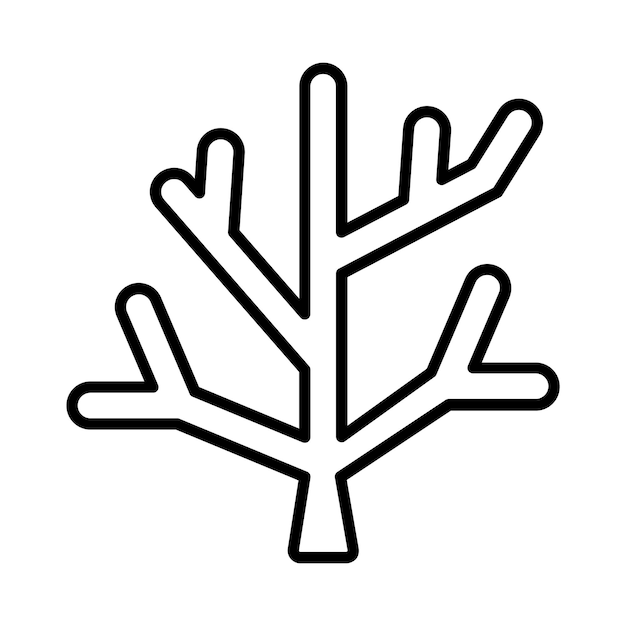 Ilustración de la línea de arrecife de coral