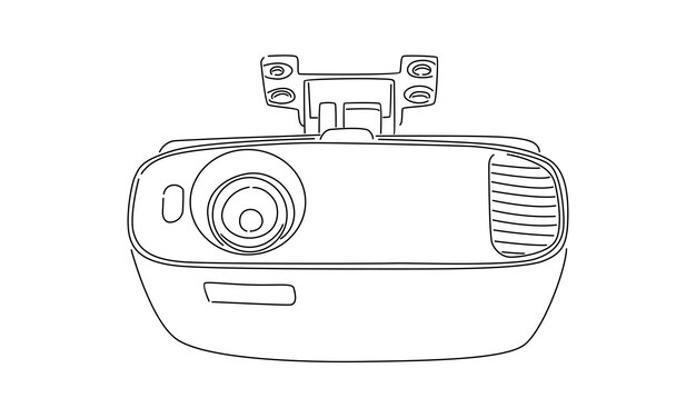 Ilustración de la línea de arte del proyector