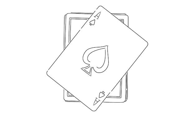 Ilustración de la línea del as de espadas
