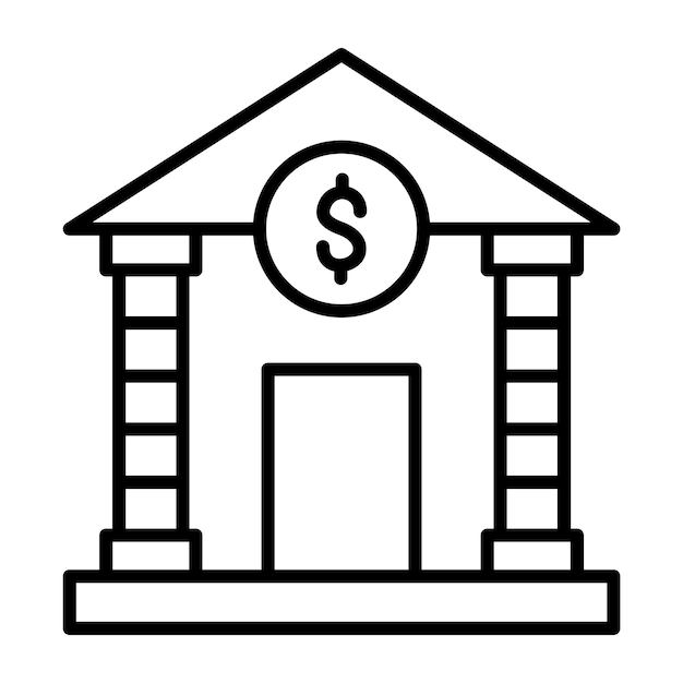 Ilustración de la línea del banco