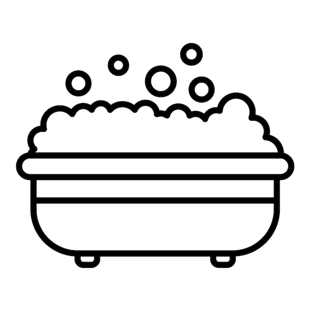 Ilustración de la línea de la bañera