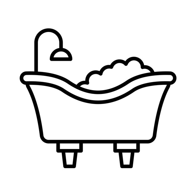 Ilustración de la línea de bañera