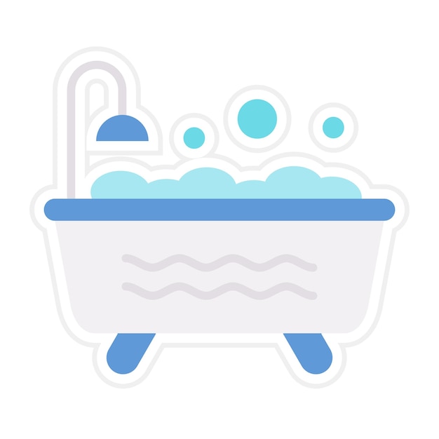 Ilustración de la línea de bañera