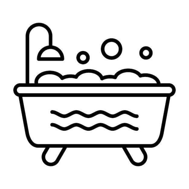Ilustración de la línea de bañera