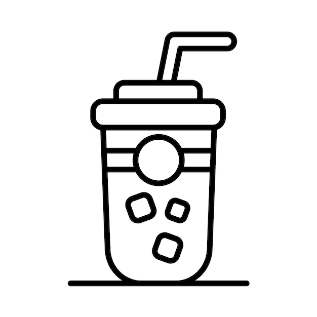 Ilustración de la línea del batido