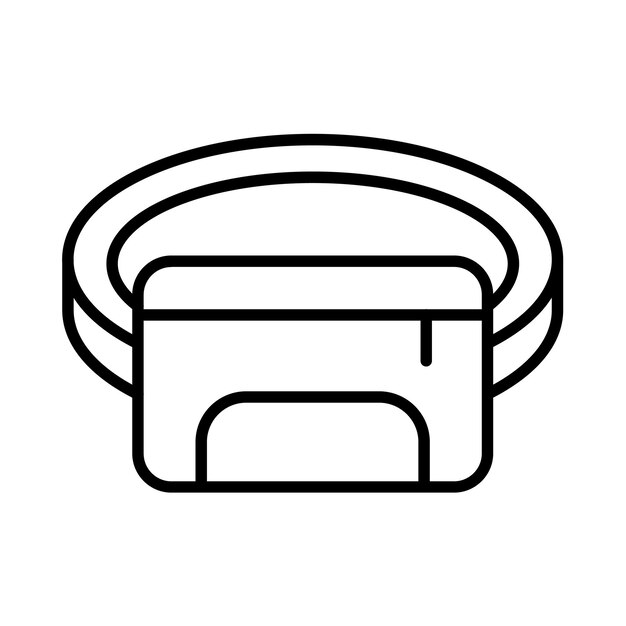 Ilustración de línea de bolsa de cintura