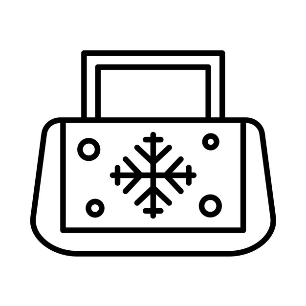 Ilustración de la línea de la bolsa de hielo