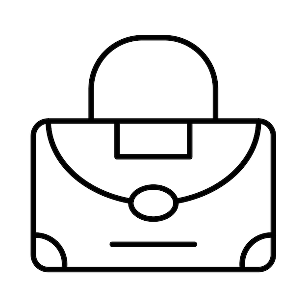 Ilustración de línea de bolso de embrague