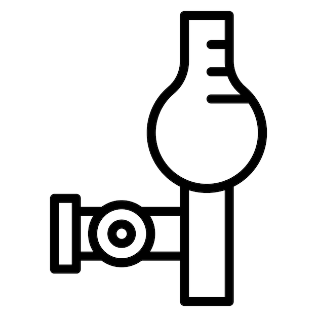 Ilustración de la línea de la bombilla de pipeta