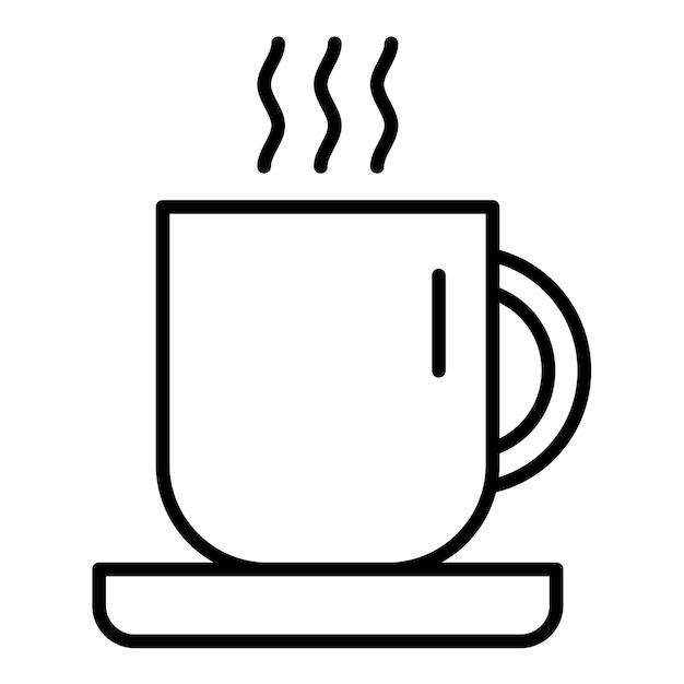 Ilustración de la línea de café