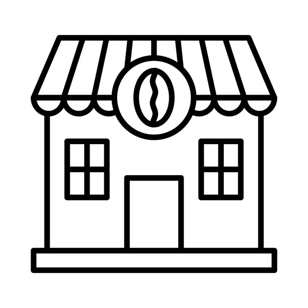 Ilustración de la línea de la cafetería
