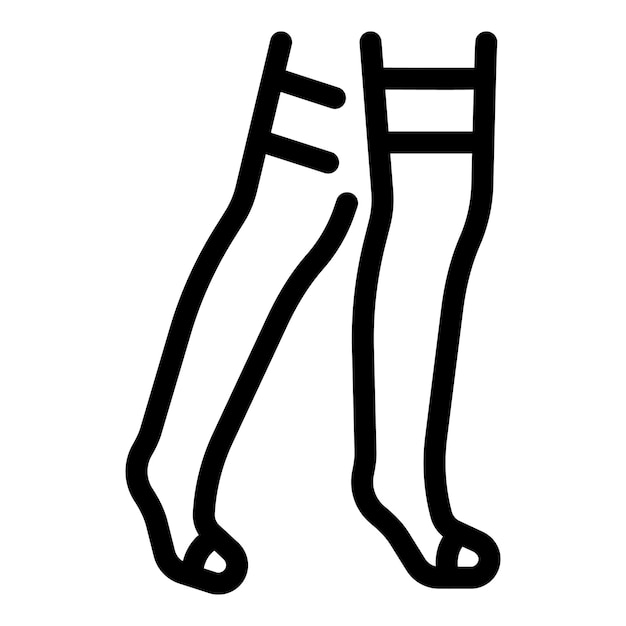 Ilustración en línea de calcetines de compresión