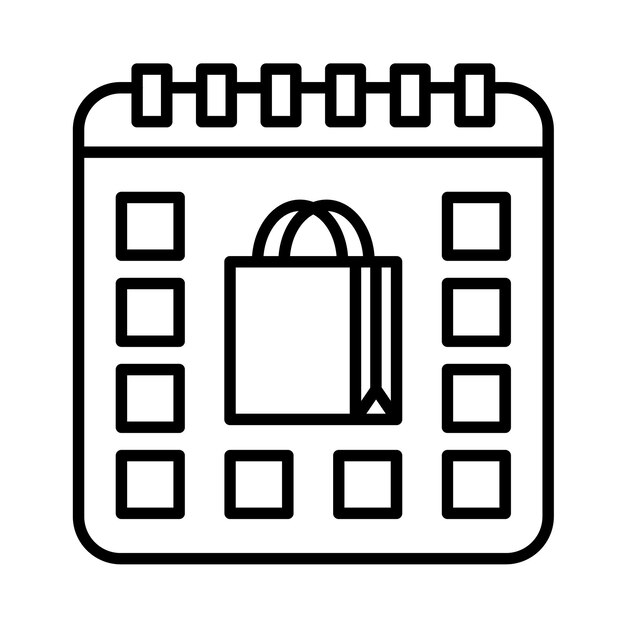 Ilustración de la línea del calendario