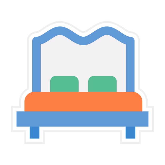 Ilustración de la línea de la cama