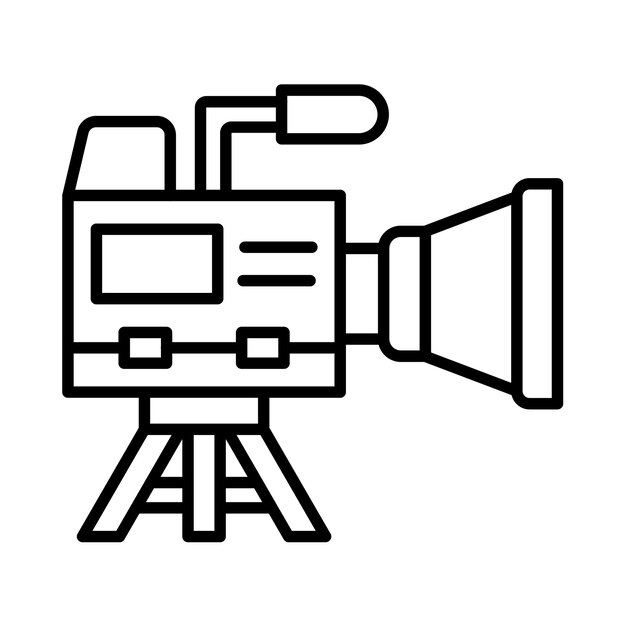 Ilustración de la línea de cámara de vídeo