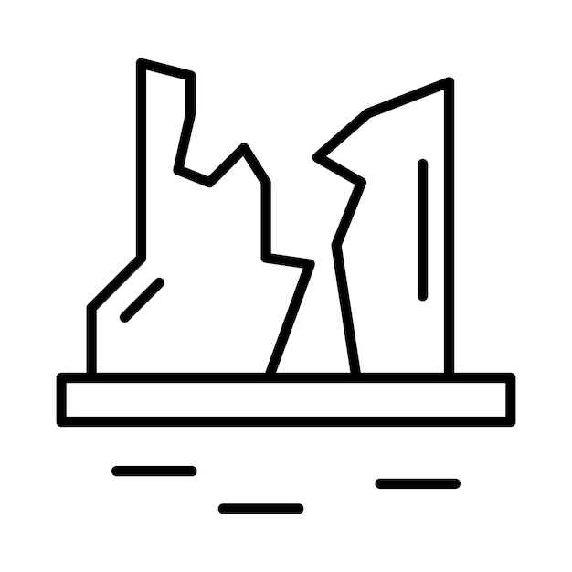Ilustración de la línea del cañón