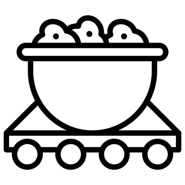 Ilustración de la línea de carbón