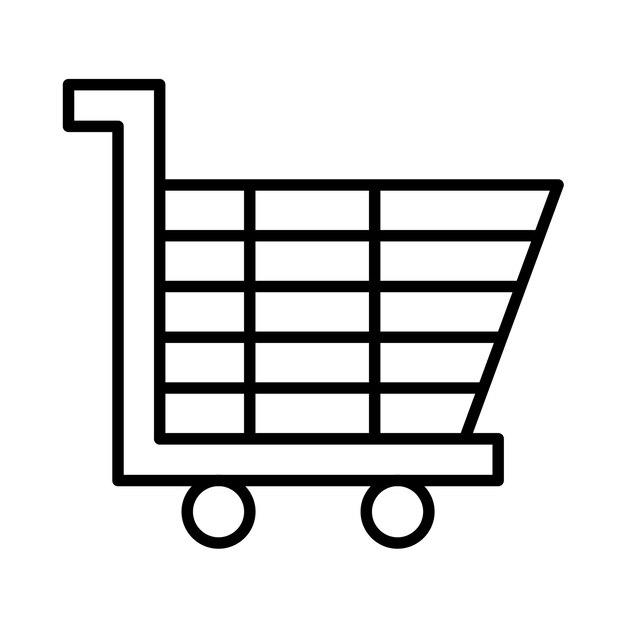 Ilustración de la línea del carrito de compras
