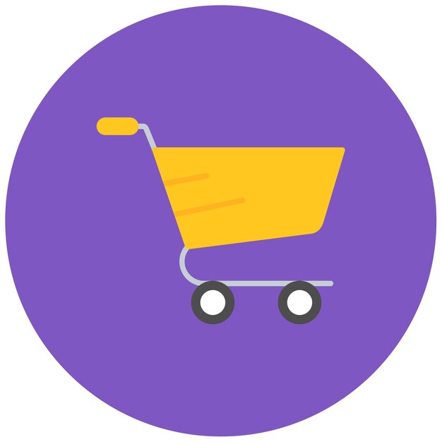 Ilustración de la línea del carrito vacío