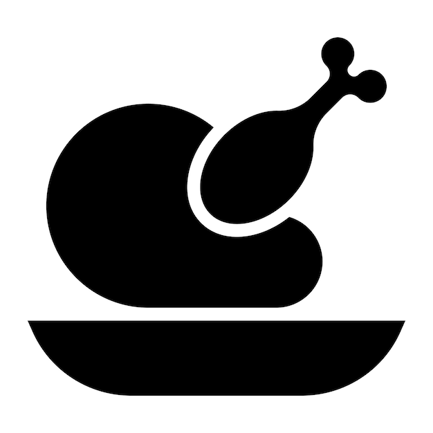 Ilustración de la línea de la cena de pollo