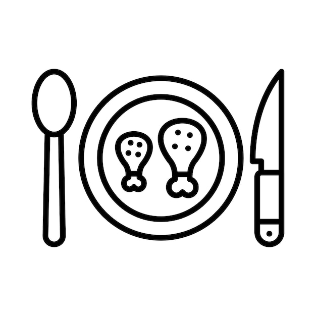 Ilustración de la línea de la cena
