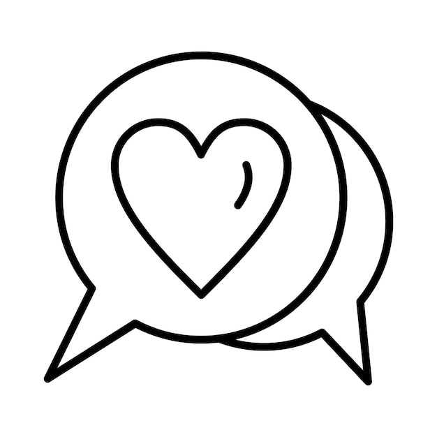 Ilustración de la línea de chat de bodas