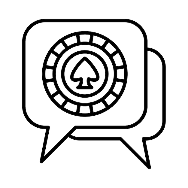Ilustración de línea de chat