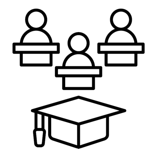 Ilustración de la línea de clase de grupo