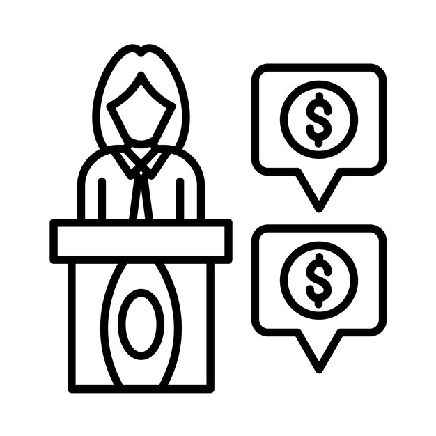 Ilustración de línea de conferencia
