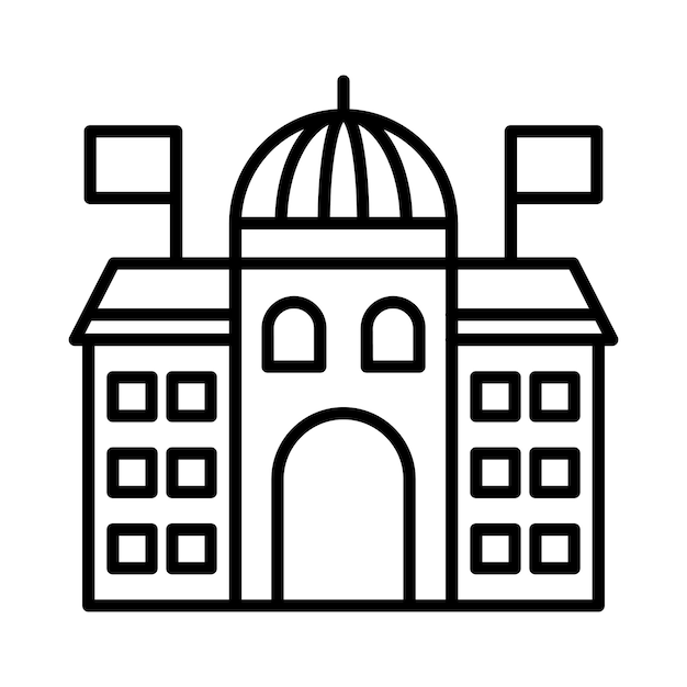 Ilustración de la línea de construcción del gobierno