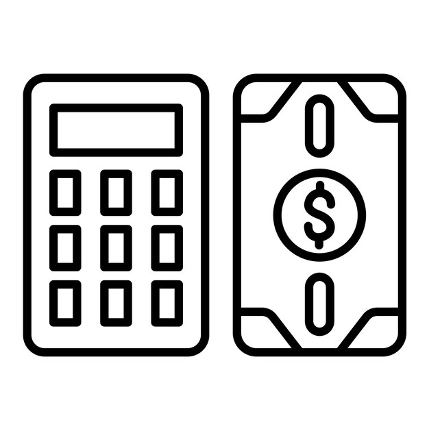 Ilustración de la línea de contabilidad de caja