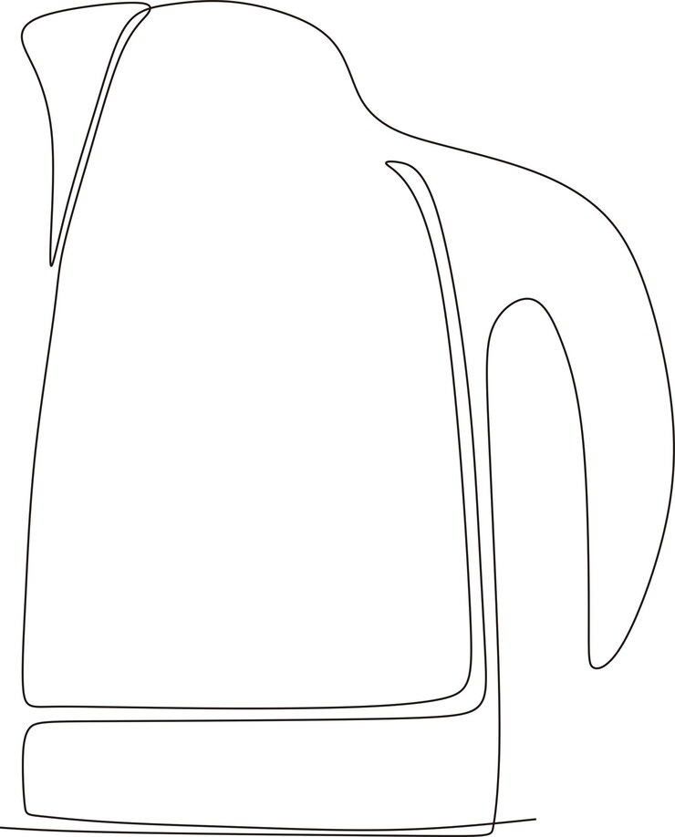 Vector ilustración de línea continua de utensilios de cocina.