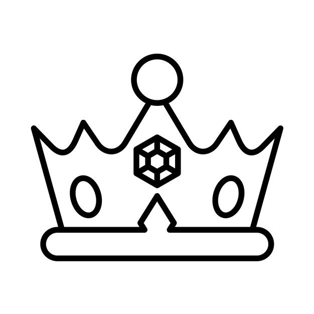 Ilustración de la línea de la corona de la reina