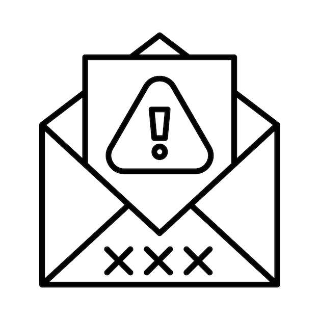 Ilustración de la línea de correo electrónico no deseado