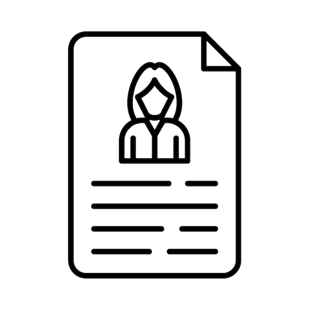 Ilustración de línea de currículum