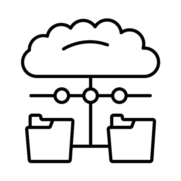 Ilustración de línea de datos distribuidos