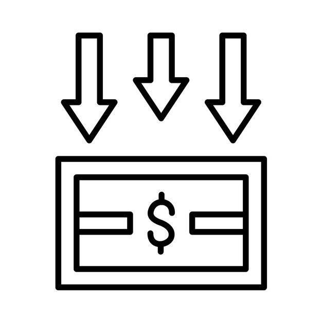Ilustración de la línea de depreciación