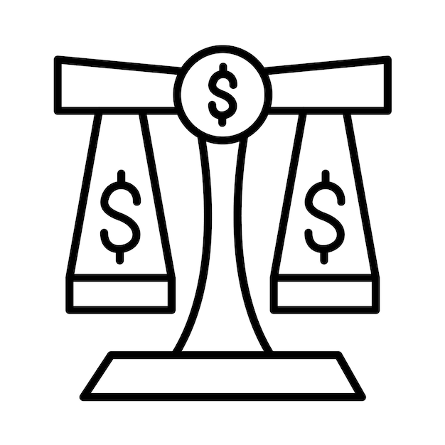 Ilustración de línea de derecho comercial