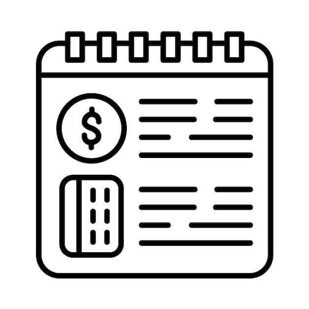 Ilustración de la línea de detalles de pago en línea