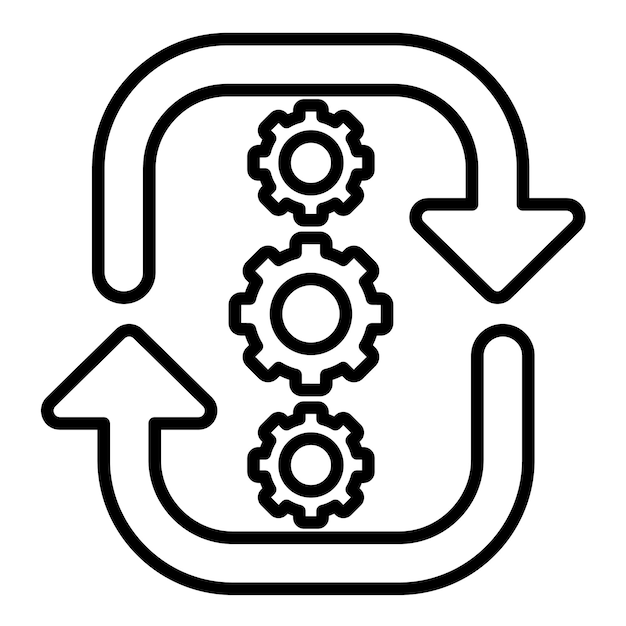 Ilustración de la línea del diagrama de ciclo
