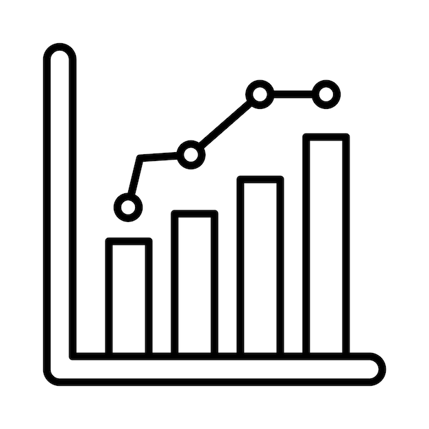 Ilustración de la línea del diagrama de crecimiento