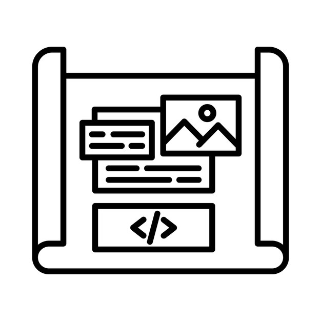 Ilustración de la línea de diseño de maqueta