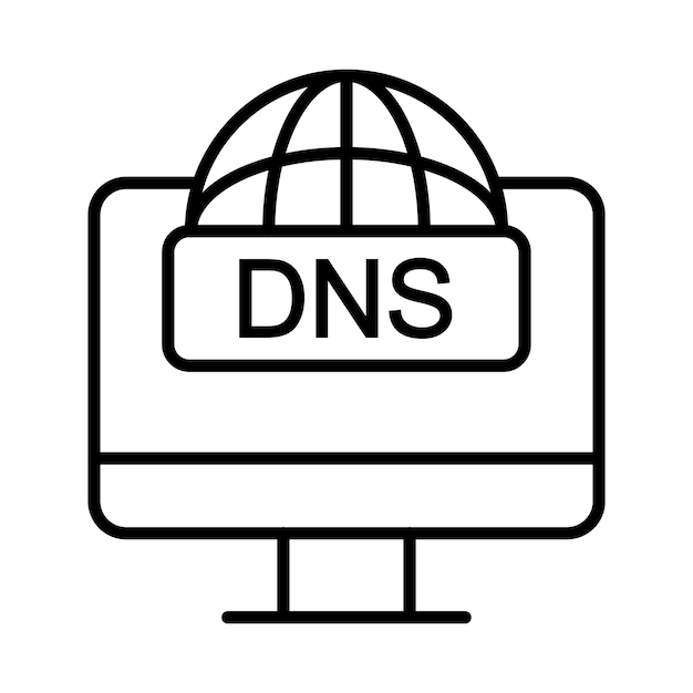 Ilustración de la línea DNS