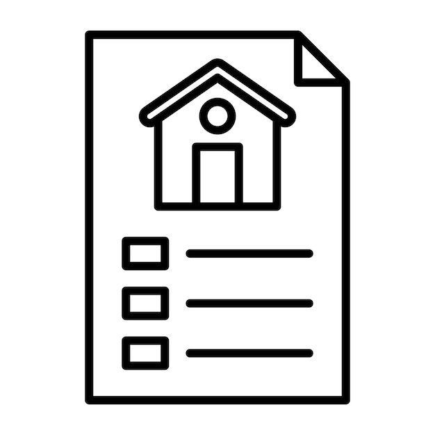 Ilustración de la línea de los documentos de propiedad