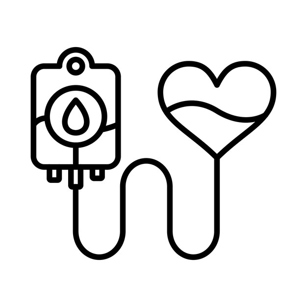 Ilustración de la línea de donación de sangre