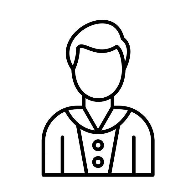 Ilustración de la línea del empleado masculino