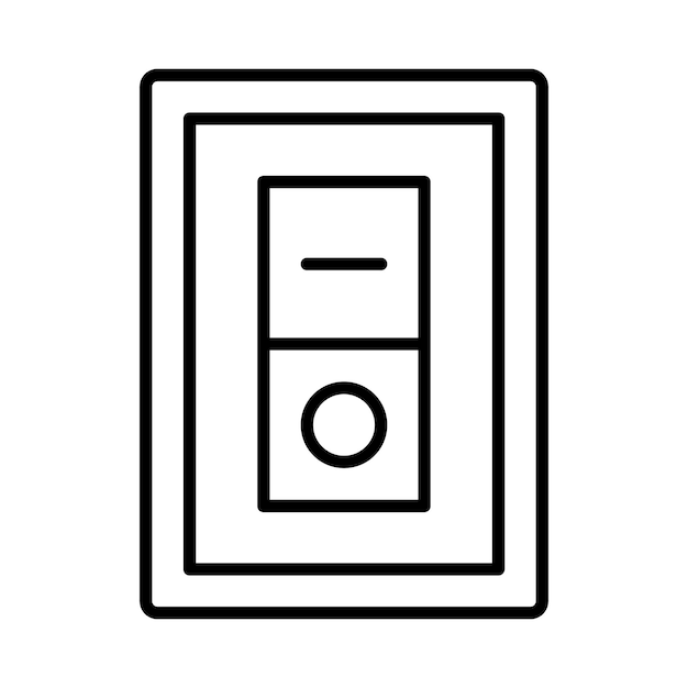 Ilustración de la línea de encendido y apagado