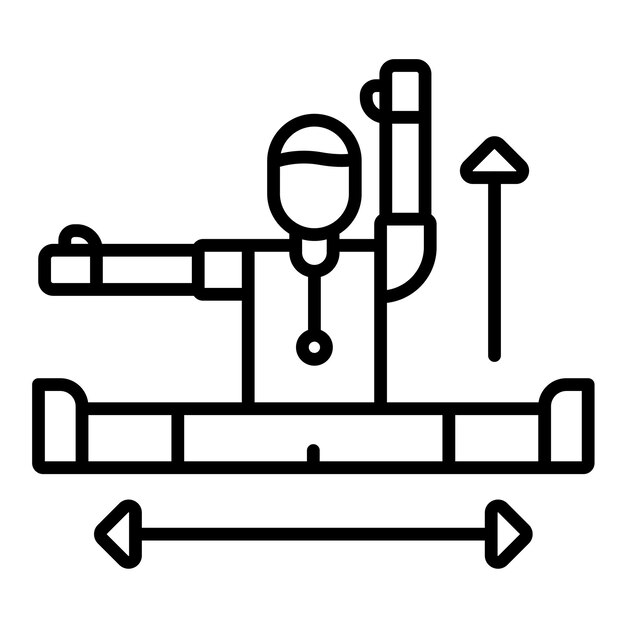 Ilustración de la línea de entrenamiento de flexibilidad