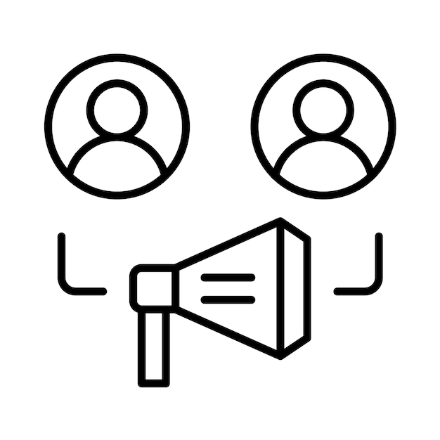 Ilustración de la línea del equipo de marketing